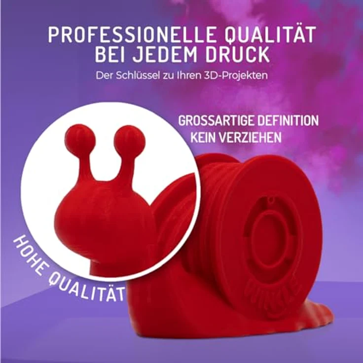 WINKLE PLA HD Filament 1.75mm Kanariengelb, 1kg Spule, biologisch abbaubares 3D-Drucker Filament, präzise Maßgenauigkeit +/- 0.05mm, kompatibel mit FDM Druckern – Bild 2