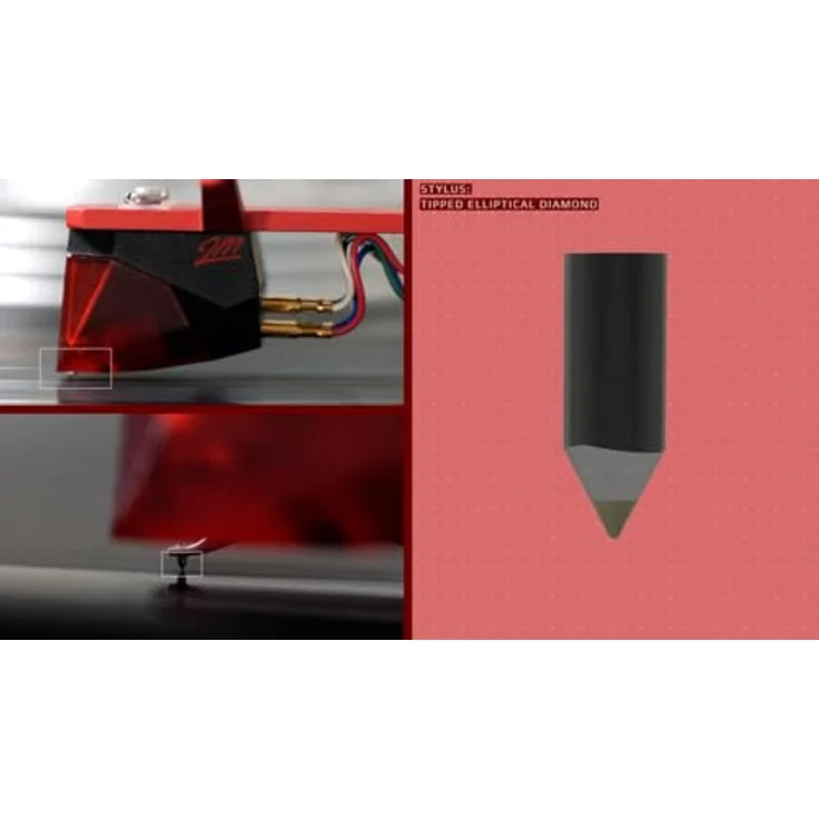 Ortofon 2M Red, Moving Magnet Tonabnehmer mit SH-4 Headshell, rot, 5,5 mV Ausgangsspannung – Bild 5