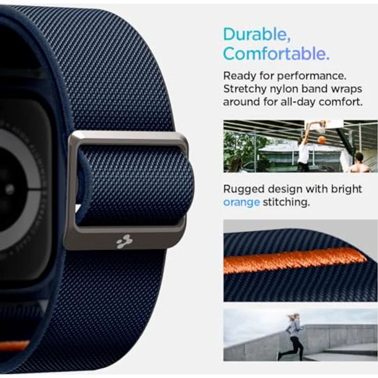 Spigen Lite Fit Pro Hülle mit Armband, TPU-Gehäuse, für Apple Watch 10 46mm (2024), marineblau – Bild 5
