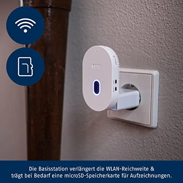 ABUS WLAN Zusatz Akku Cam (PPIC90520B) - komplett kabellose Überwachungskamera mit Push-Nachricht bei Bewegungsalarm, Farbbildern sogar nachts sowie Zugriff per App – Bild 2