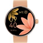 Forever, Damen-Smartwatch elegant Gesundheit Bluetooth-Anruf, Rosegold
