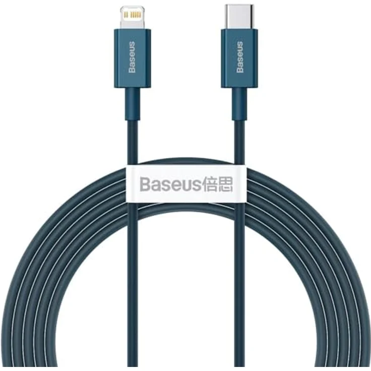 Baseus Superior Series Kabel, USB-C auf iP, 20W PD, 2m, blau, schnelles Laden und Datenübertragung bis 480Mbps – Bild 3
