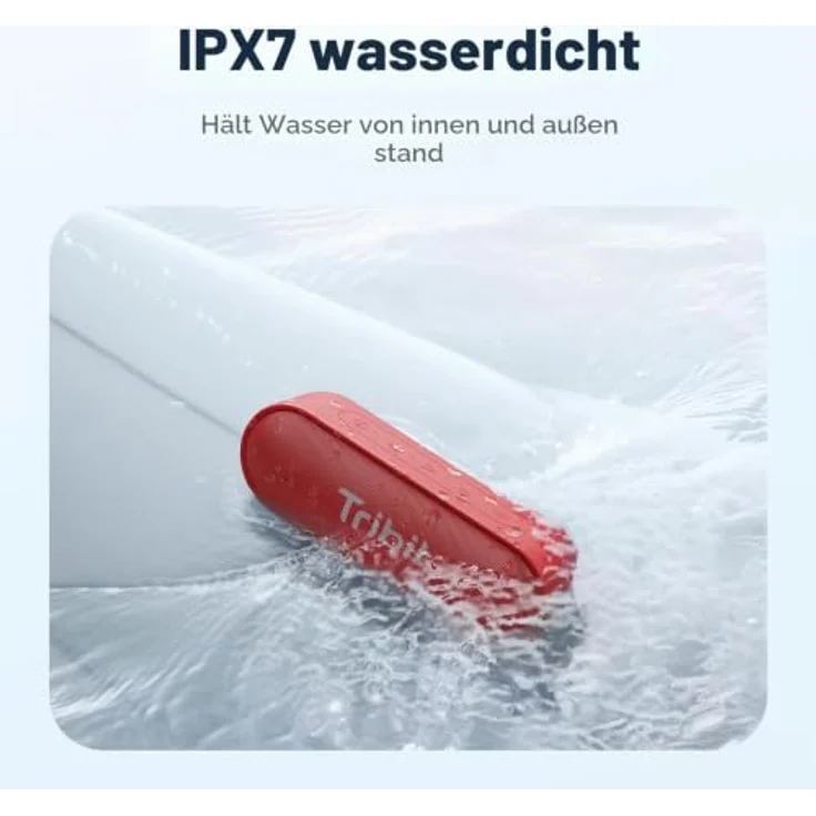 Tribit XSound Go Bluetooth Lautsprecher, 16 W, tiefem Bass, IPX7 wasserfest, blau – Bild 4
