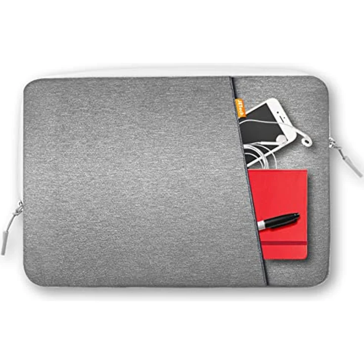 JETech Laptoptasche Hülle für 13,3 Zoll MacBook Air/Pro, 14 Zoll MacBook Pro 2021 M1, 13-13,6 Zoll Notebook, Wasserdicht Laptophülle Stoßfest Laptop Sleeve mit Zubehörtasche (Hellgrau) – Bild 3