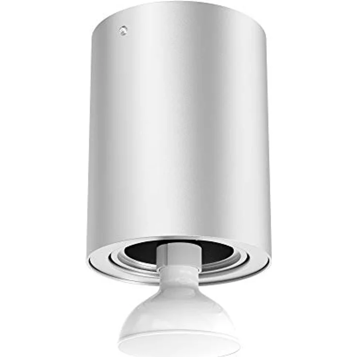 BRILONER Briloner Leuchten LED Aufbauleuchte, Deckenlampe GU10, Reflektor schwenkbar, 400 Lumen, 3.000 Kelvin, Silber, Ø 8cm, 5 W, Silberfarbig – Bild 3