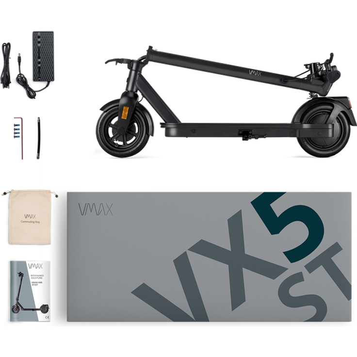 VMAX VX5 ST E-Scooter, mit Straßenzulassung, Schwarz, 20 km/h – Bild 5