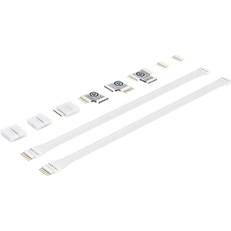 Elgato Light Strip Connector Set - Anpassbare Beleuchtung für Gaming, Streaming und Setups für Zuhause mit T-Verbinder, Eckverbinder, Verlängerungskabel und mehr, kompatibel mit Elgato Light Strip