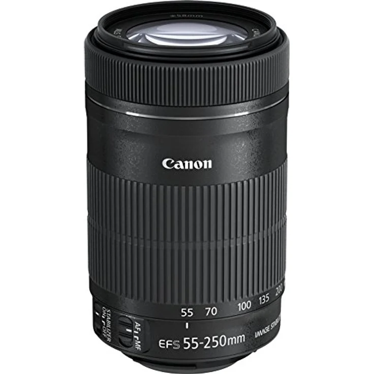 Canon Telezoomobjektiv EF-S 55-250mm F4-5.6 IS STM Telezoom für EOS (58mm Filtergewinde, optischer Bildstabilisator) schwarz - Preisvergleich – Bild 2