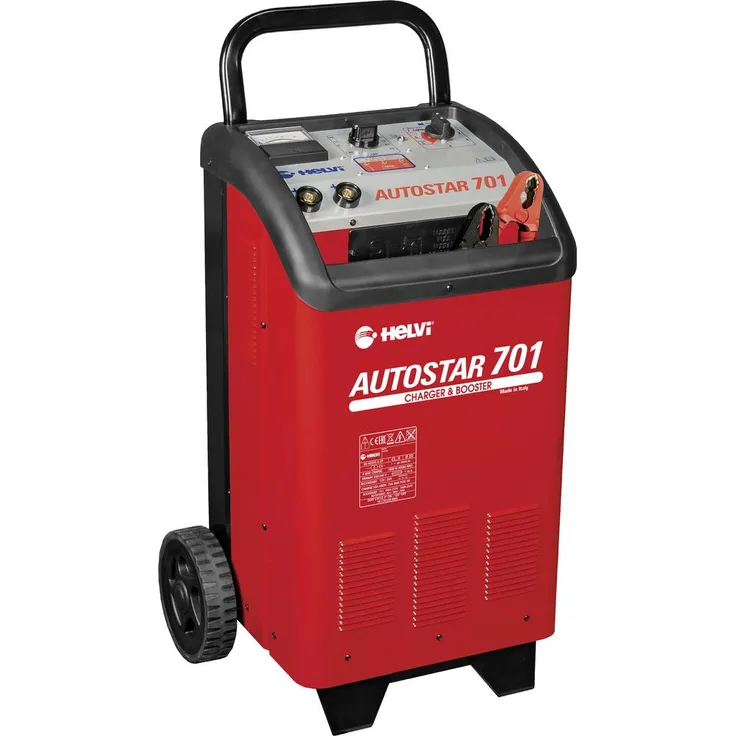 Helvi Autostar 701 77222, Kfz-Ladegerät 12 V, 24 V, 50 A mit automatischer Abschaltung und Zeitschaltuhr