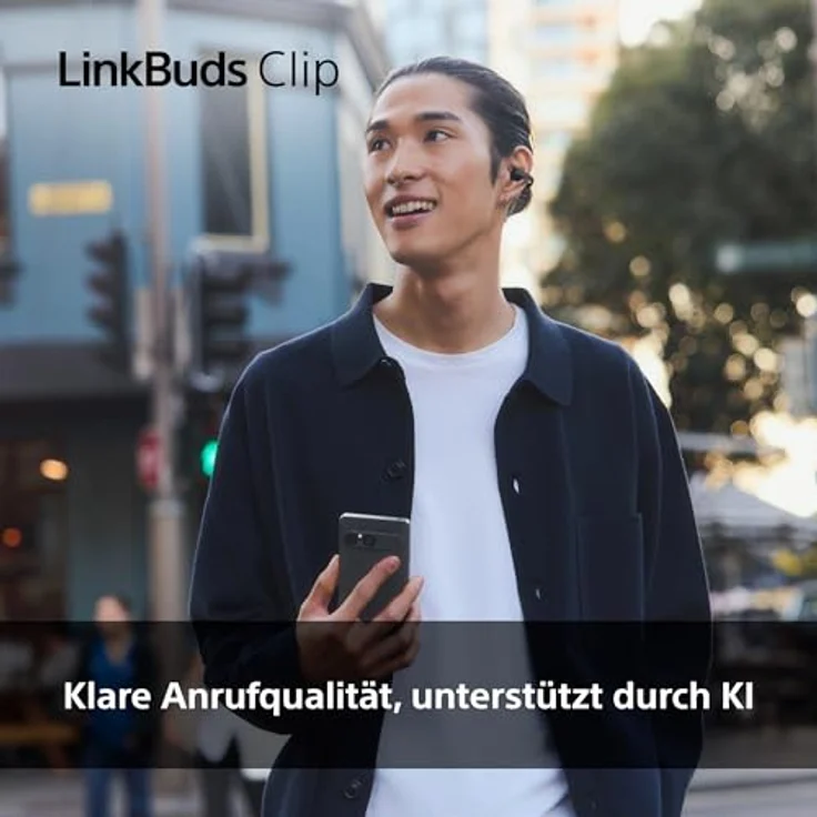 Sony LinkBuds Clip, Kabellose Kopfhörer mit 9 Stunden Akkulaufzeit, Schwarz, mit DSEE-Technologie und KI-Rauschunterdrückung – Bild 8