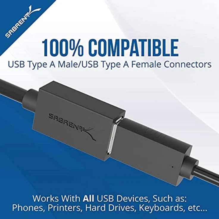 Sabrent USB Kabel - USB 3.0 Verlängerungskabel 1.80 Meter 22 AWG USB 3.0 - A-Stecker auf A-Buchse [Schwarz] (CB-3060) - Preisvergleich – Bild 4