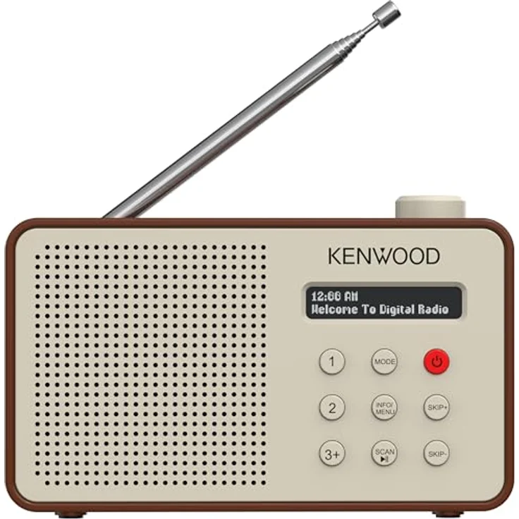Kenwood CR-M25DAB DAB+/FM Radiowecker mit Bluetooth 5.3, Dual Alarm, Sleep-Timer, Li-ion Akku und 30 Presets - Mocca – Bild 2