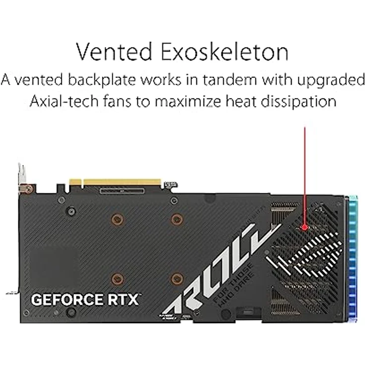 ASUS ROG Strix GeForce RTX 4060 8GB OC Edition GDDR6 Gaming Grafikkarte (NVIDIA RTX4060 DLSS3, PCIe 4.0, 1x HMDI 2.1a, 3X DisplayPort 1.4a, Aura Sync RGB Beleuchtung, ROG-STRIX-RTX4060-O8G-GAMING) – Bild 5