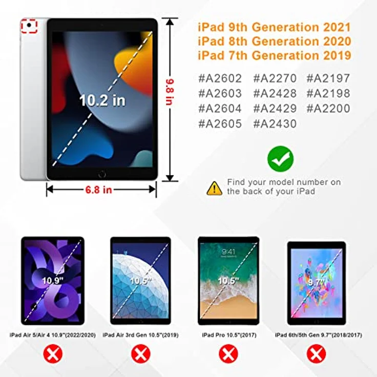 Fintie Hülle für iPad 9. Generation 2021/8. Gen 2020/7. Gen 2019 10.2 Zoll mit Stifthalter, ultradünne leichte Schutzhülle mit transparenter Rückseite und Auto Schlaf/Wach Funktion, Blaugrün – Bild 2