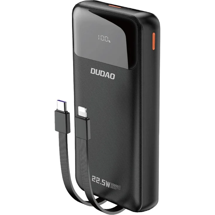 Dudao K15Pro Powerbank 20000mAh, 22,5W mit USB-C, Lightning, schneller Ladefunktion & LED-Anzeige