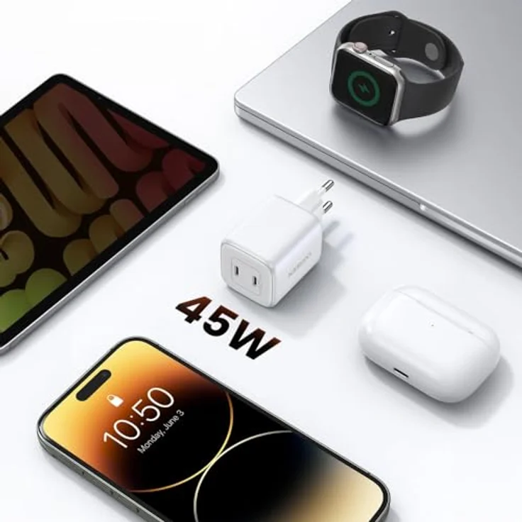 UGREEN Nexode 45W Dual USB-C PD Charger (25W+20W), weiß – Bild 4