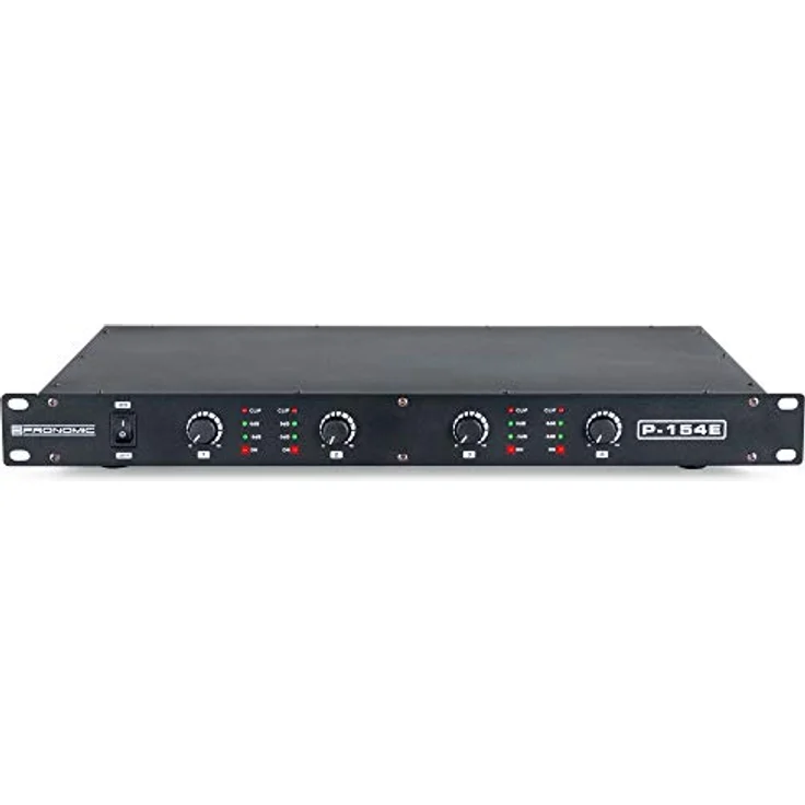 Pronomic P-154E MKII 4-Kanal Endstufe - 4x 150 Watt RMS/4 Ohm - Monitor-Betrieb/Studio/HiFi - 1HE - Schwarz – Bild 2