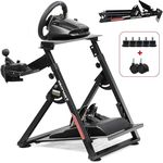 GTPLAYER Lenkradständer für Lenkrad Gaming Wheel Stand Racing Lenkradständer mit V1 V2 Schalthebelhalterung Neigungsverstellbares Gestell PS4 Xbox PC, Pro-Edition, Stabiler Lenkradhalter mit verstellbarer Höhe und 5 Winkelpositionen