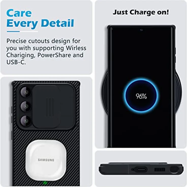 Nillkin Samsung Galaxy S23 Ultra TPU Cover - Schwarze Handyhülle mit stoßfestem Schutz – Bild 3