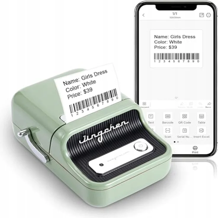Niimbot B21 Pro, Tragbarer Etikettendrucker mit 300 dpi, Bluetooth, Akku 1500 mAh, grün – Bild 3