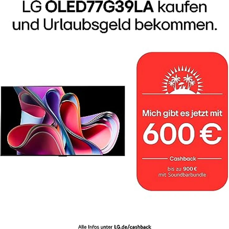 LG OLED77G39LA TV 195 cm (77 Zoll) OLED evo Fernseher (Gallery Design, Brightness Booster Max, 120 Hz) [Modelljahr 2023] – Bild 3