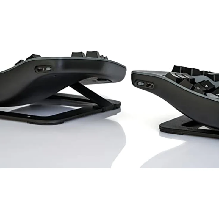 KINESIS Advantage360 PRO Linear Quiet, ergonomische Tastatur mit modularer Anordnung und integrierten Aufstellern, schwarz – Bild 4