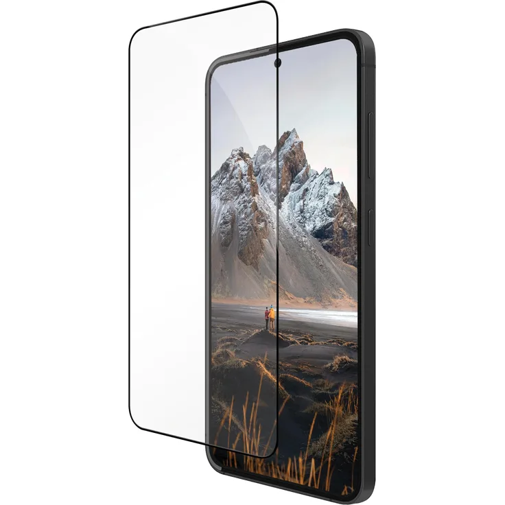 dbramante1928 ECO-SHIELD D3O Smartphone Schutzfolie für Samsung Galaxy S25+, antimikrobiell, 9H Härte, schwarz