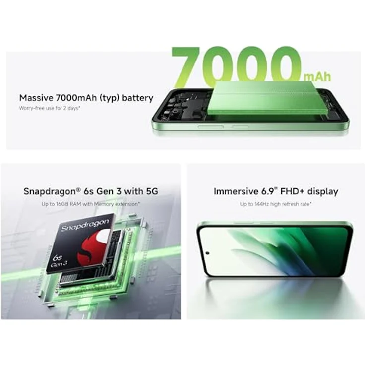 Xiaomi Redmi 15 (256 GB, Midnight Black, 6.90", Hybrid Dual SIM, 5G), Smartphone, Schwarz – Bild 2