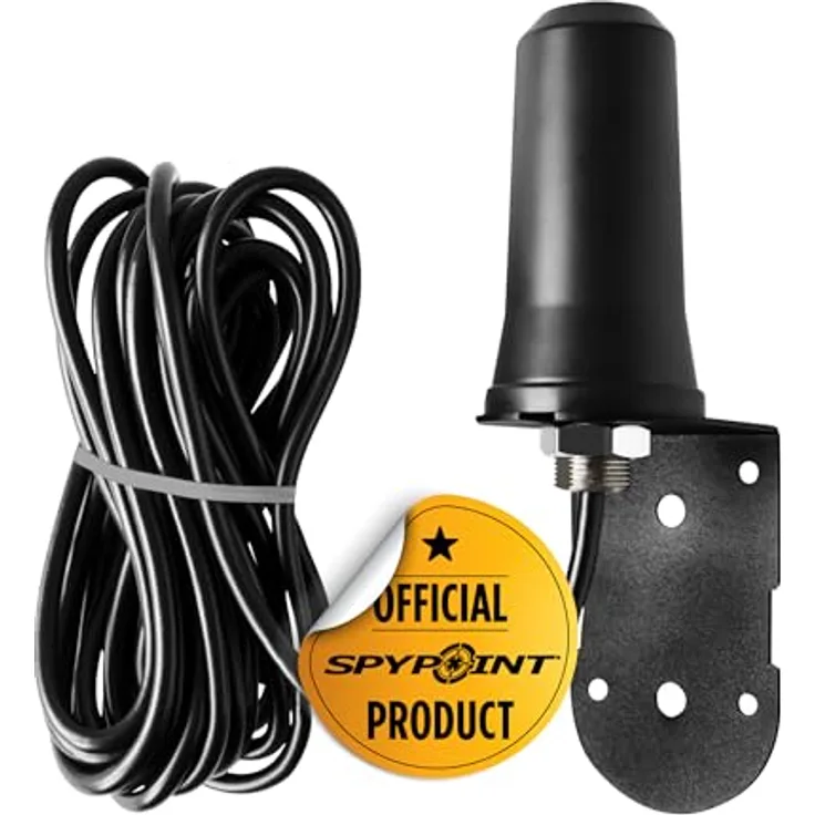 Spypoint Booster Antenne für Link Kameras, externe Rundstrahlantenne mit 4,6 m Kabellänge und RP-SMA-Stecker, inklusive Halterung