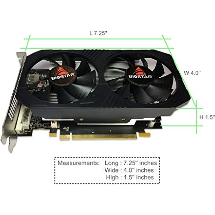 Biostar OC Gaming Radeon RX 560 4GB GDDR5 128-Bit DirectX 12 PCI Express 3.0 x16, DVI-D Dual Link, HDMI, DisplayPort und Vortex Dual Kühler – Bild 6