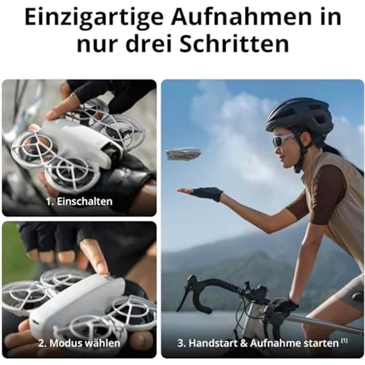 DJI Neo, Mini Drohne mit 4K UHD-Kamera für Erwachsene, 135g selbstfliegende Drohne, Handstart, KI-Motivverfolgung, QuickShots, Propellerschutz - Controllerfrei – Bild 2
