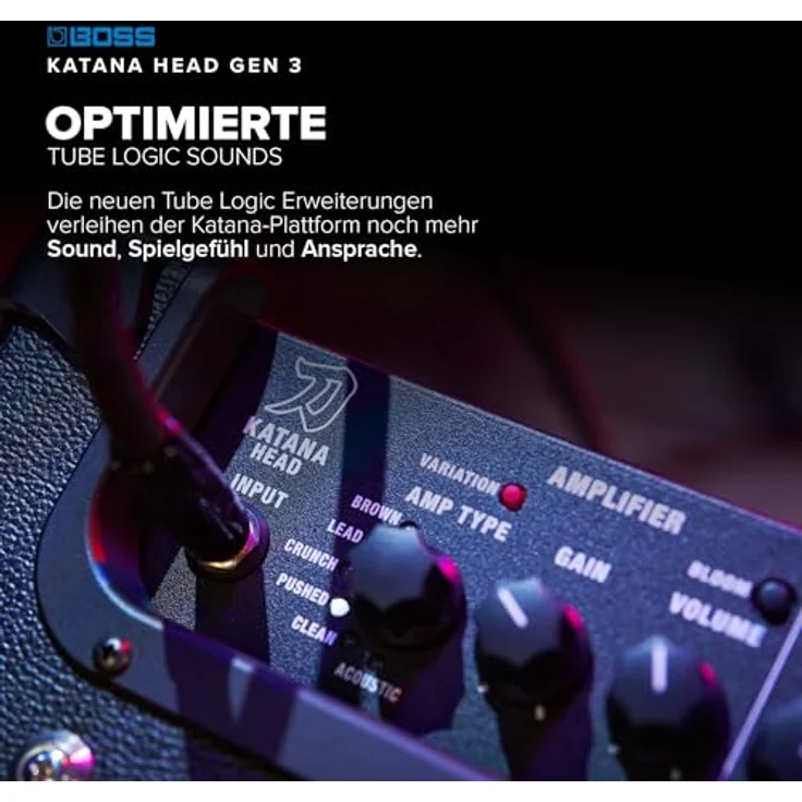 Boss by Roland Katana Head Gen 3, Gitarren-Verstärker Topteil mit 4 Kanälen, 100 Watt Leistung, eingebauten Effekten und Power Control – Bild 5