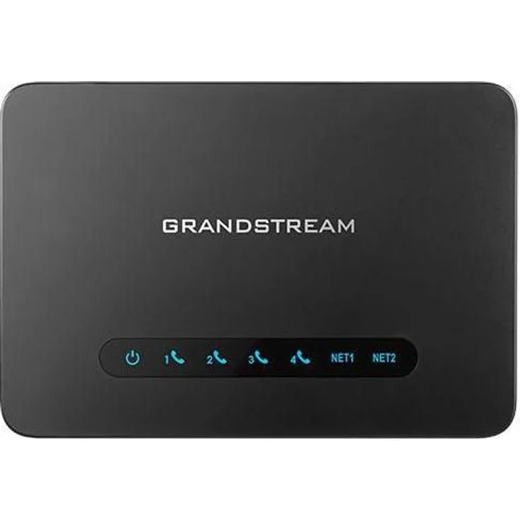 Grandstream HT814V2, VoIP-Gateway mit Gigabit NAT und Router, 2 FXS-Ports, PoE, integriertes SIP-Protokoll
