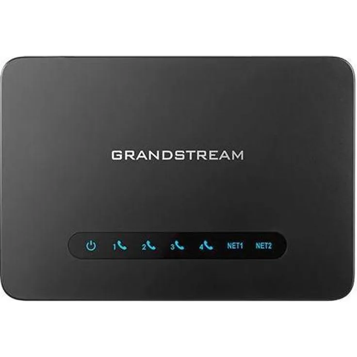 Grandstream HT814V2, VoIP-Gateway mit Gigabit NAT und Router, 2 FXS-Ports, PoE, integriertes SIP-Protokoll