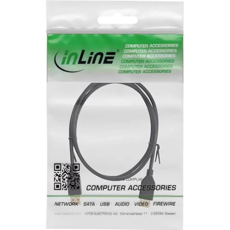 InLine USB 2.0 Verlängerung, vergoldete Kontakte - 0,5m (34650S) – Bild 3