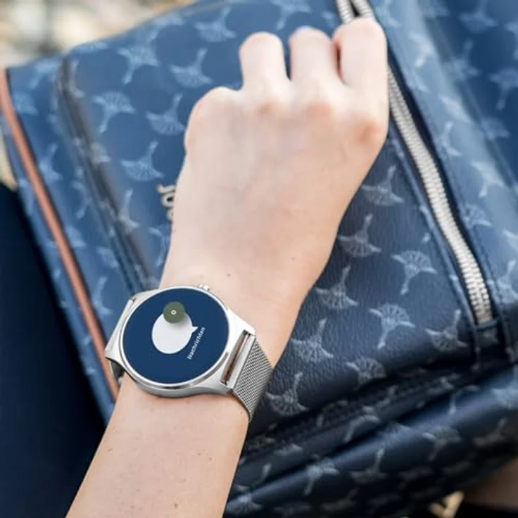 XCOAST JOLI XC PRO Smartwatch für Damen – Elegant mit Fitnessfunktion, AMOLED Touchscreen, Herzfrequenzmesser, wasserdicht IP67, kompatibel mit iOS & Android, Milanaise Armband in Silber – Bild 4