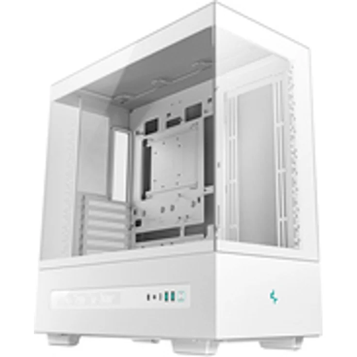 DeepCool CH690 DIGITAL WH, Tower PC-Gehäuse für ATX, micro ATX, Mini-ITX mit gehärtetem Glas, RGB-Display und anpassbarer Kühlung, Weiß