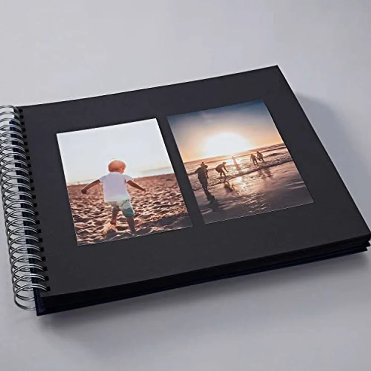 Semikolon 364850 Spiral Album Cutting Edge – 37,5x30,1 cm – Fotoalbum, 90 Seiten schwarz, Fotobuch, marine aqua – Bild 3