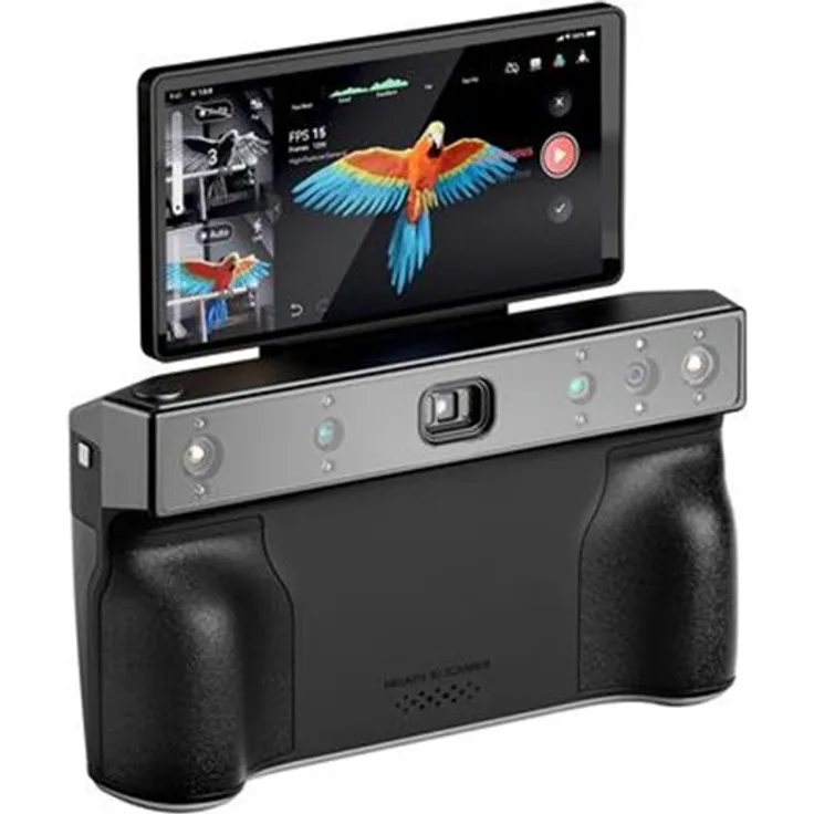 Revopoint Miraco 3D Scanner, ultraleicht und kabellos, 0.02 mm Detailgenauigkeit, 48MP RGB Kamera, 6-Zoll AMOLED 2K Display, IP45 zertifiziert