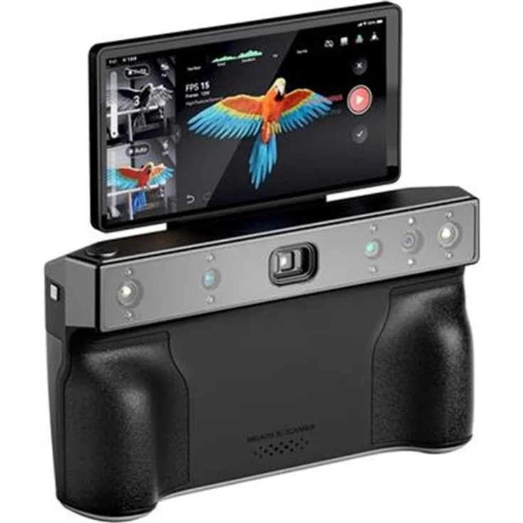 Revopoint Miraco 3D Scanner, ultraleicht und kabellos, 0.02 mm Detailgenauigkeit, 48MP RGB Kamera, 6-Zoll AMOLED 2K Display, IP45 zertifiziert