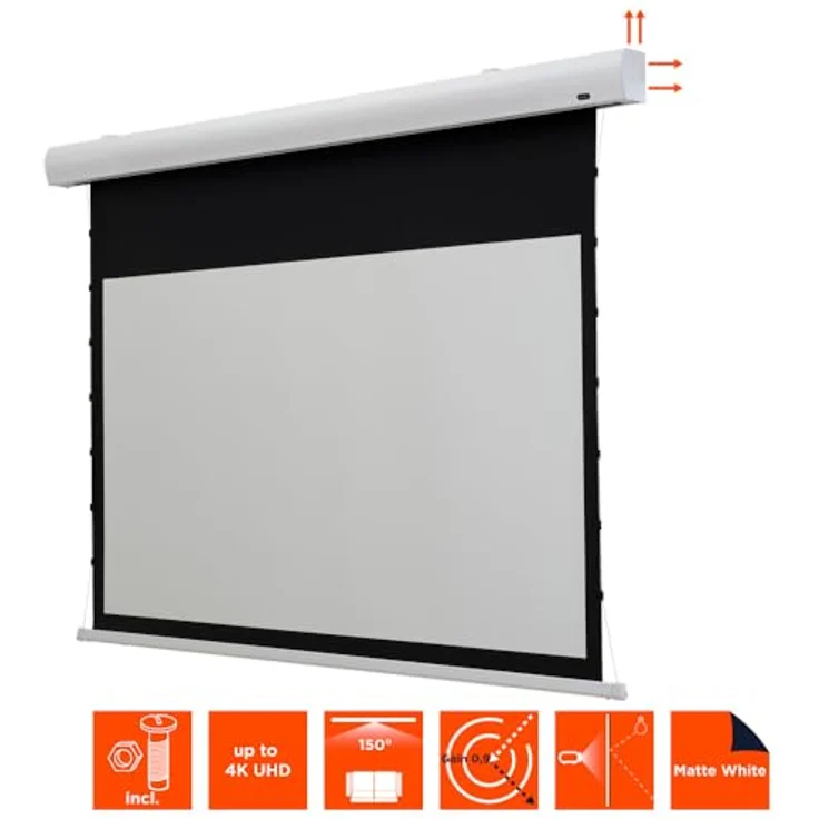 celexon HomeCinema Motorleinwand Tension 280 x 158 cm, 120'' - MWHT – Bild 8