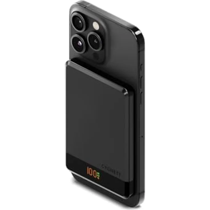 Cygnett Powerbank 5.000mAh kabellos MagSlim ultra-kompakt in Schwarz