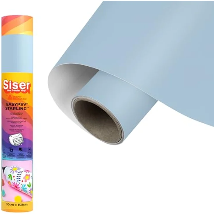 Siser EasyPSV® Starling selbstklebende Folie, Schnittbreite 30 cm, spülmaschinenfest, blau – Bild 1