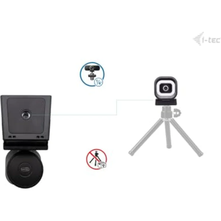 i-tec Solomon 700 Stream Webcam 4K, mit integriertem LED-Ringlicht, PDAF-Autofokus und zwei Mikrofonen – Bild 4
