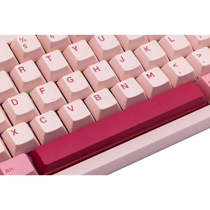 CutiePcs WOBKEY Zen 65 Mechanische Tastatur, CNC-Aluminiumgehäuse, Hot-Swappable, Tri-Mode (BT/2,4G/USB-C), RGB-Beleuchtung, für Mac & Windows geeignet (Lite Pink) – Bild 5