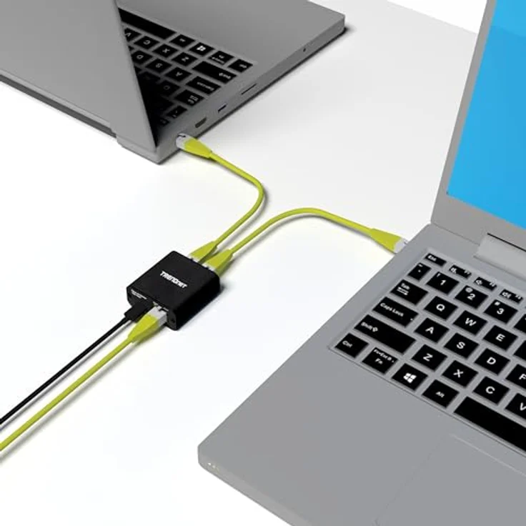 TRENDnet TEG-102S 2-Port-Gigabit-Splitter mit USB-Typ-C-Stromversorgung, NDAA- und TAA-konform, kompakte Bauweise, Plug & Play Design – Bild 2