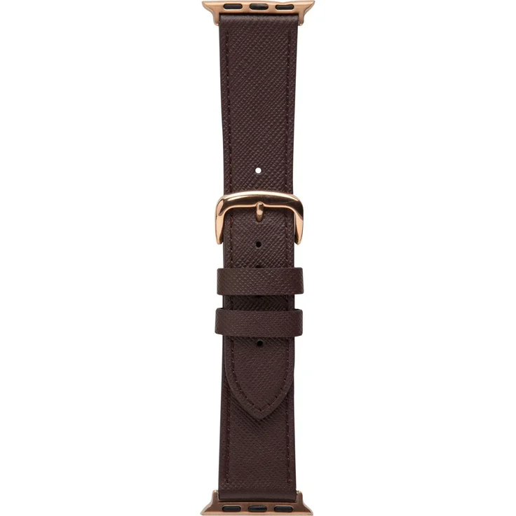 dbramante1928 Madrid - Watch Strap 38/40mm, Uhrenarmband aus echtem Leder, Braun, für Apple Watch SE und Serie 1-6