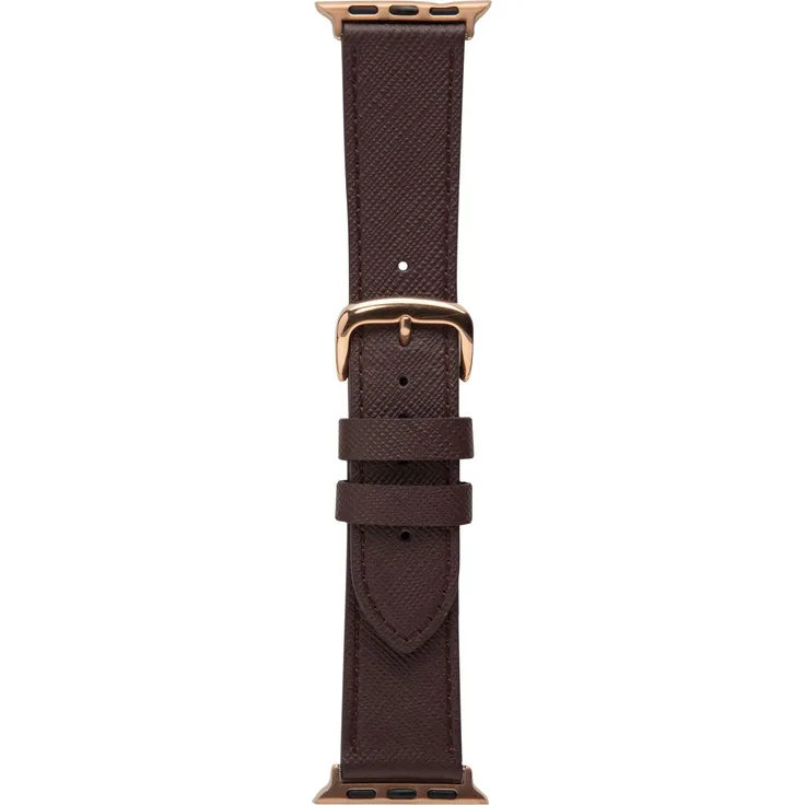 dbramante1928 Madrid - Watch Strap 38/40mm, Uhrenarmband aus echtem Leder, Braun, für Apple Watch SE und Serie 1-6