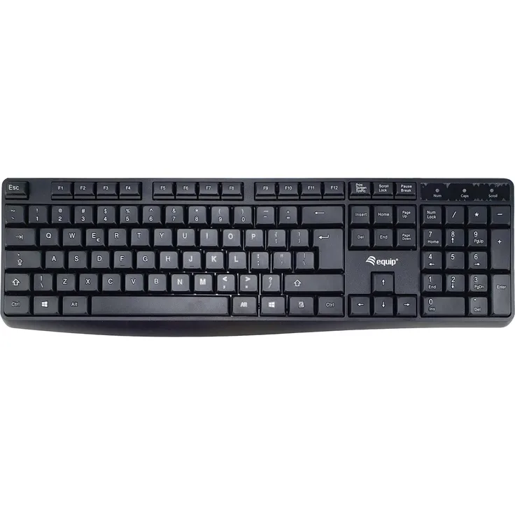 Equip Kabelgebundene USB Tastatur, QWERTY US Layout, schwarz