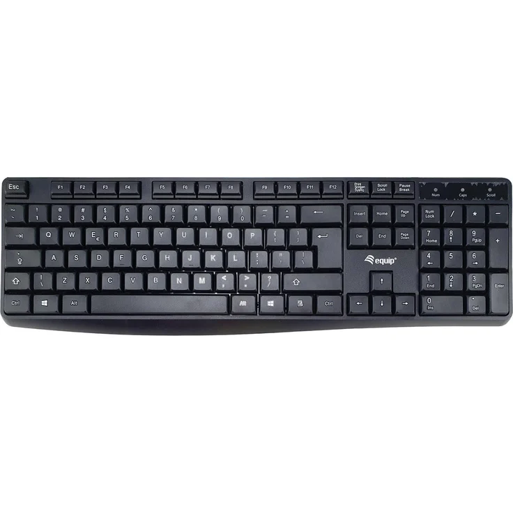 Equip Kabelgebundene USB Tastatur, QWERTY US Layout, schwarz
